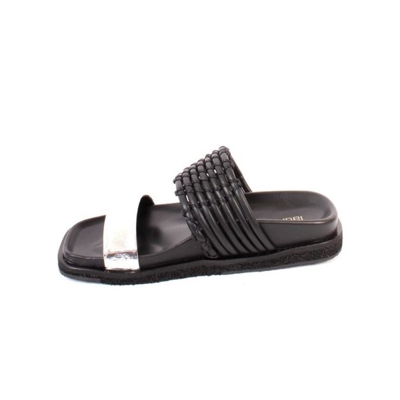 Laura Bellariva 7843 Black / Silver Leather Platform Sandals - Picture 6 of 8